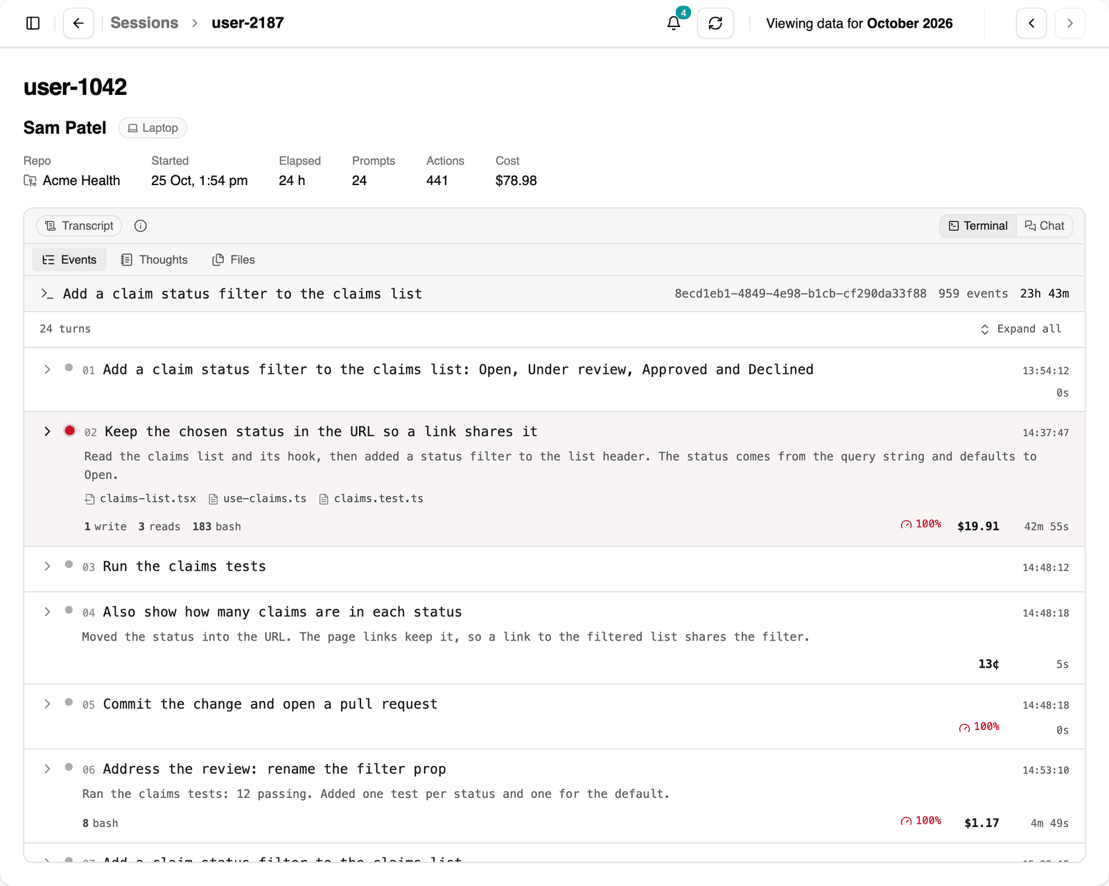 Developer Insights: sessions